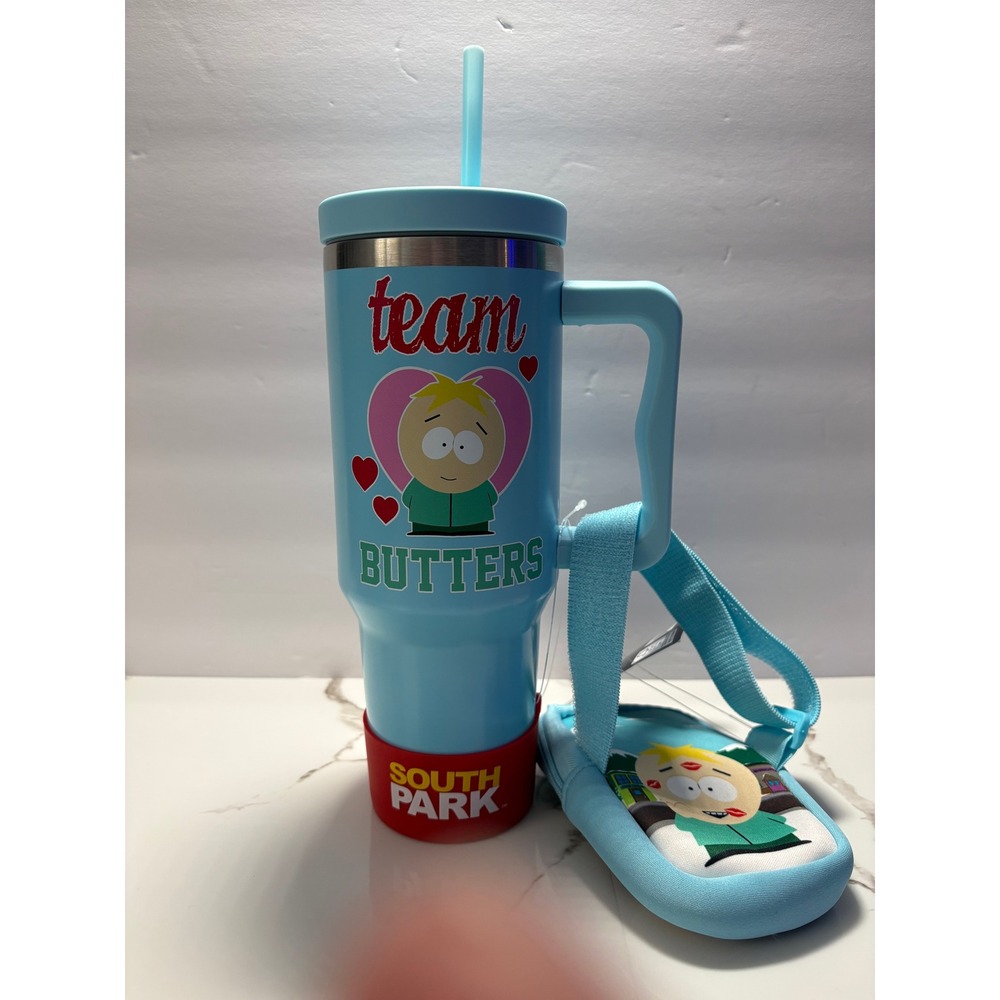 South Park Team Butters 40oz Tumbler Hydration Bundle‎ CultureFly Blue New